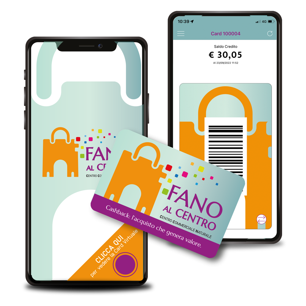 Card con app Fano al Centro